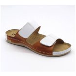 Leon Comfort női papucs - 952 White/Brown