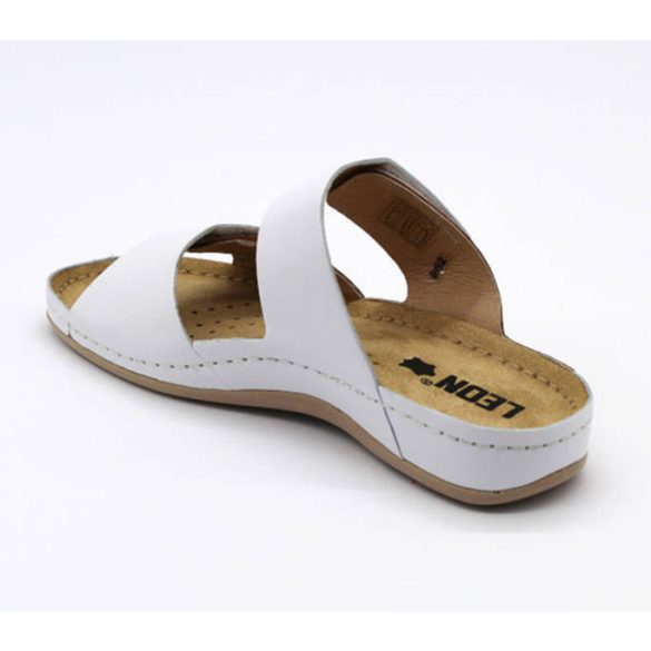 Leon Comfort női papucs - 952 White/Brown