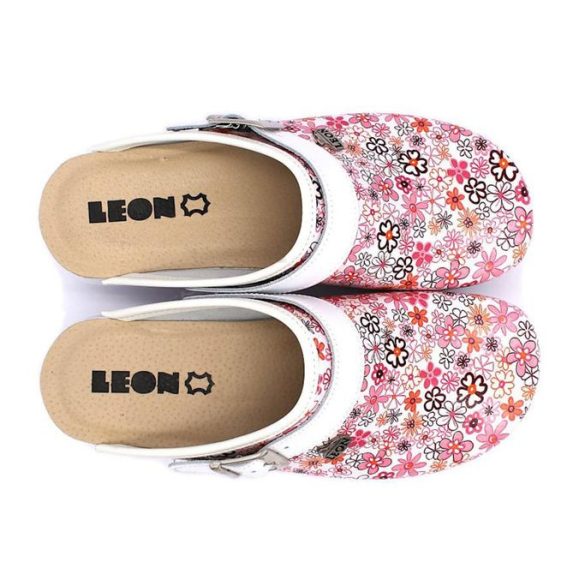 Leon Comfort női papucs - PU101 rose-virag